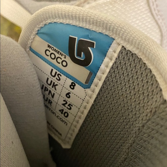 Burton White Snowboard Boots with Gray Highlights, good condition. - Picture 3 of 9